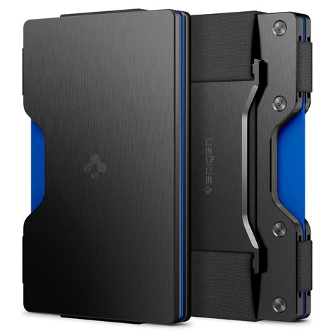 Aluminum Credit Card Holder with Key Ring up to 12 Cards - Black