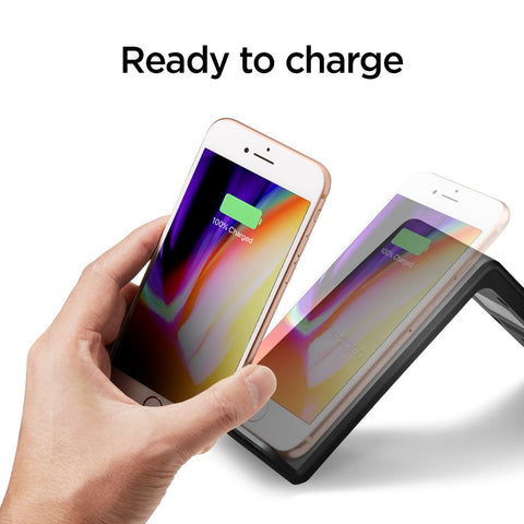 10W, F303W 2Nd Ver Wireless, Usb Charger Fast Qi Certified Charging Pad Compatible For Iphone, Galaxy, Oneplus & Other Qi Devices - (Black)