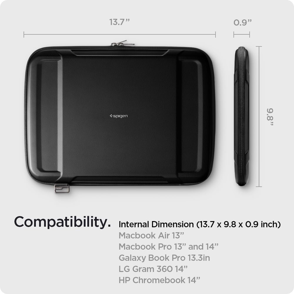 Rugged Armor Pro Hard Shell Protective Laptop Sleeve Compatible