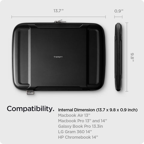 Rugged Armor Pro Laptop Sleeve For MacBook Pro 14 inch - Black