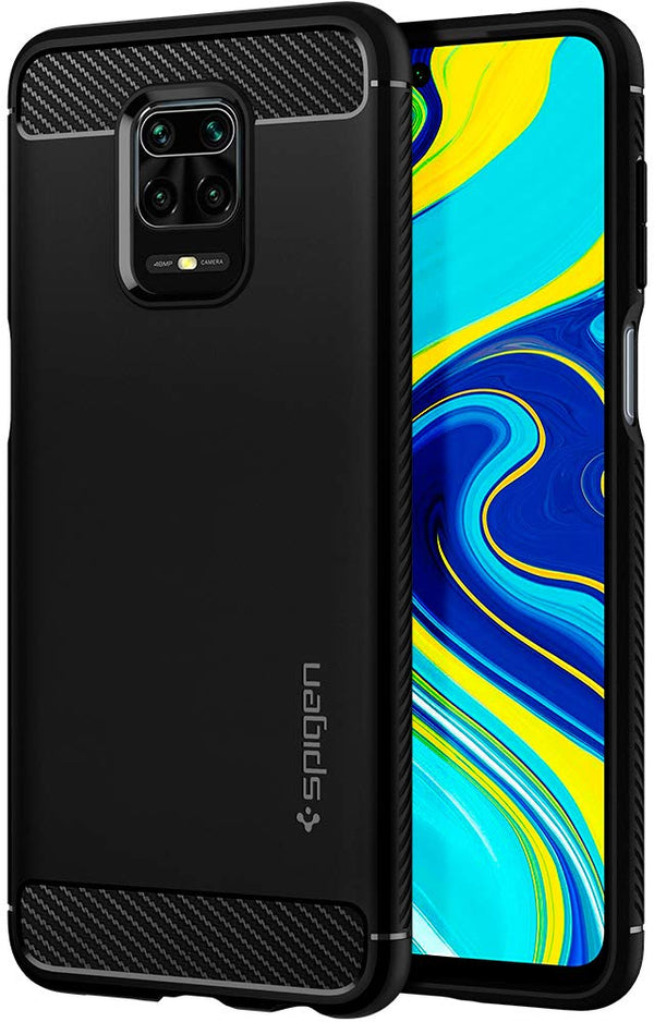 Rugged Armor Back Cover Case For Redmi Note 10 Lite/Poco M2 Pro (TPU | Matte Black)