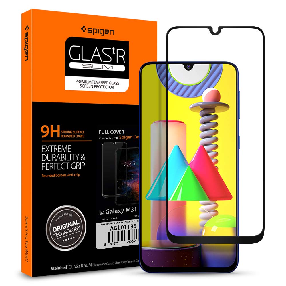 Samsung M21 Spigen M31 Cover Spigen Tempered Glass Screen