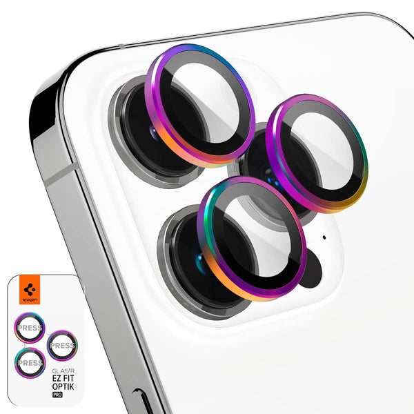 iPhone 15 Series - Camera Lens Protector EZ Fit Optik Pro (Rainbow) - 2 Pack