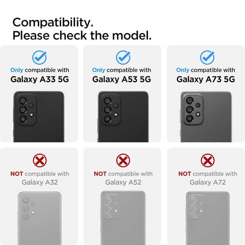 Optik Camera Lens Protector for Galaxy A53 / A33 / A73 5G - 2 Pack