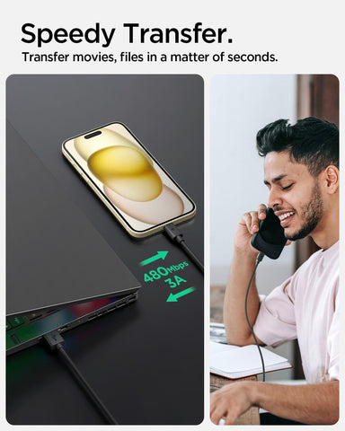 480Mbps USB-A to USB-C Fast Charging Cable USB 2.0 Max 3A (1m, 1.5m, 2m)