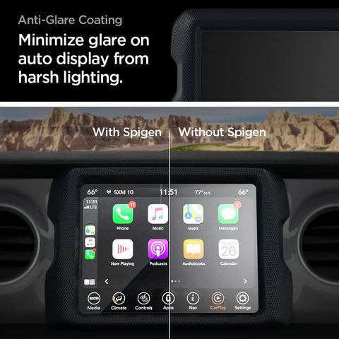 Glas.tR SLIM Anti-Glare Matte Tempered Glass for Jeep Wrangler 8.4" Dashboard Touchscreen - 1 Pack