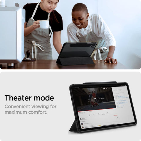 Spigen Ultra Hybrid Pro Full Cover Folio Case For Xiaomi Pad 5 Pro 5G / Pad 5 Pro/Pad 5 [Pencil Holder] [Trifold Stand] - Black