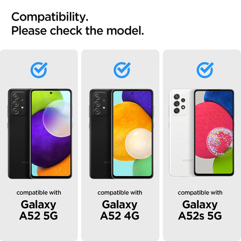 Tempered Glass With AlignMaster Screen Guard Protector For Galaxy A52 / Galaxy A52S - 2 Pack