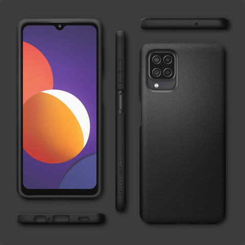 Sand Blast Back Cover Case Galaxy M12 | F12 | A12 (TPU | Matte Black)