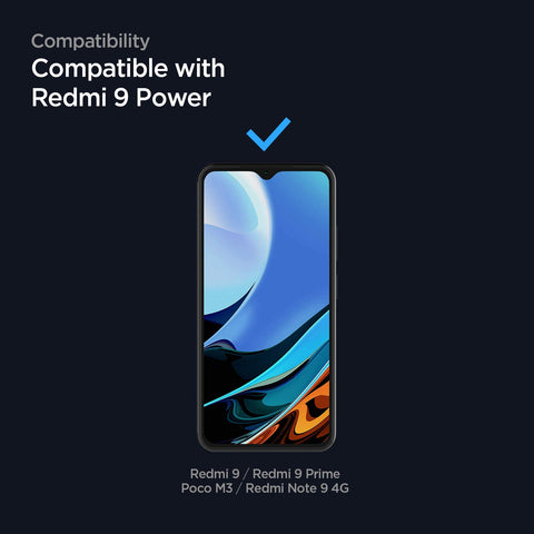 Tempered Glass for Redmi 9 Power/Redmi 9 / Redmi 9 Prime/POCO M3 / Redmi Note 9 4G - 2 Pack
