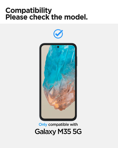 Essential Pack Back Cover with Screen Guard for Galaxy M35 (1 Sand Blast + 2 Screen Protector)