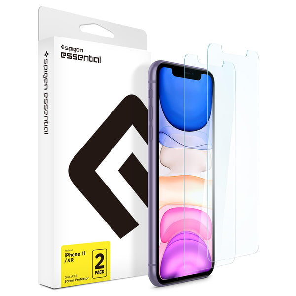 Spigen Essential Glas.tR CE Tempered Glass Screen Guard for iPhone 11 / XR - 2 Pack