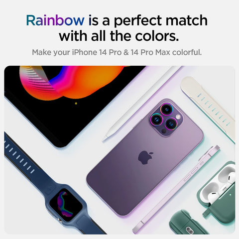 iPhone 15 Series - Camera Lens Protector EZ Fit Optik Pro (Rainbow) - 1 Pack