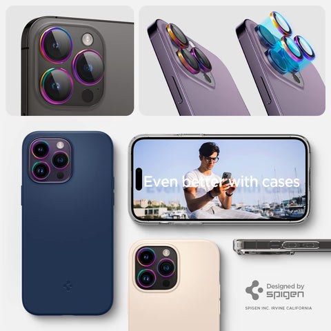 iPhone 15 Series - Camera Lens Protector EZ Fit Optik Pro (Rainbow) - 1 Pack