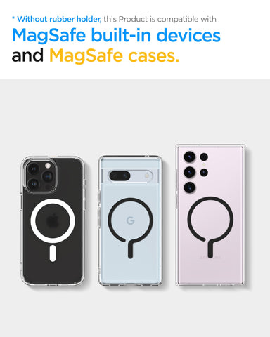 Selfie Stick Tripod Optimized for Magsafe Cases, Enhanced Stability with Rubber Holder with Wireless Bluetooth Remote - Black