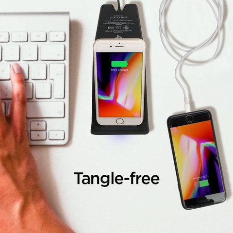 10W, F303W 2Nd Ver Wireless, Usb Charger Fast Qi Certified Charging Pad Compatible For Iphone, Galaxy, Oneplus & Other Qi Devices - (Black)