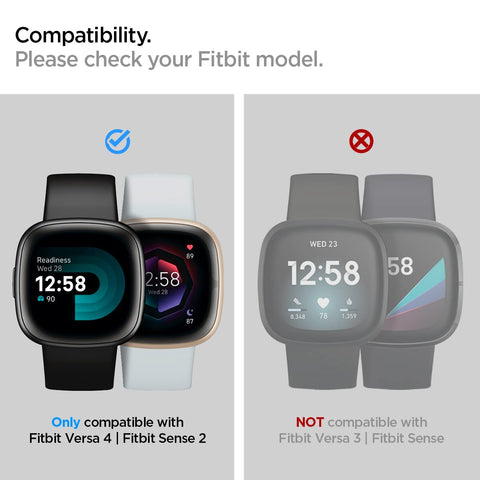 Ultra Hybrid Case Cover for Fitbit Versa 4 / Sense 2 - Crystal Clear (Watch not Included)