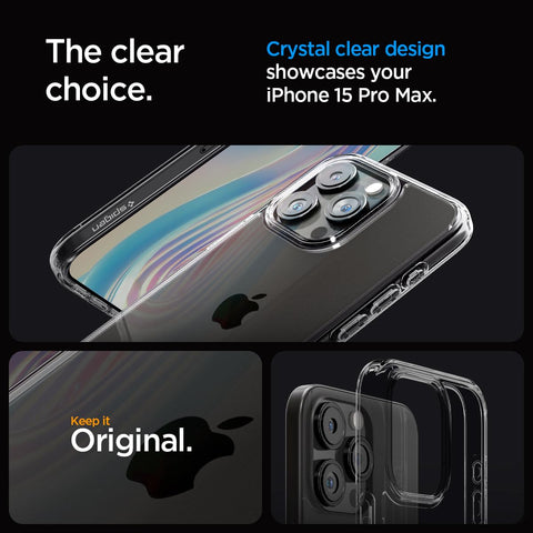 Spigen Ultra Hybrid Back Cover Case For iPhone 15 Pro Max (Space Crystal)