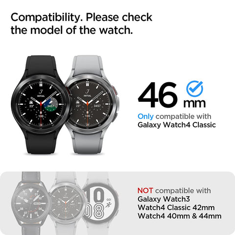 Ez Fit Tempered Glass for Galaxy Watch 4 Classic 46mm - 2 Pack
