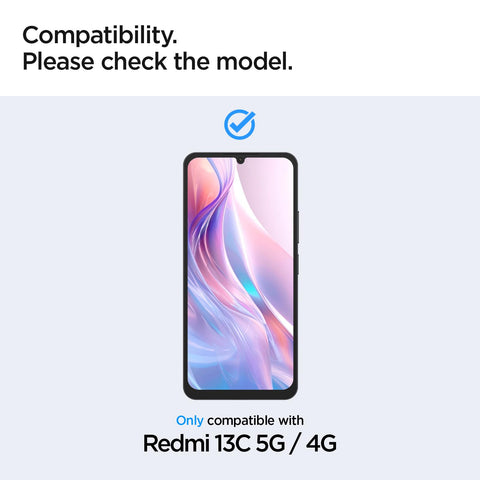 Essential Glas.tR CE Tempered Glass Screen Guard for Redmi 13C 5G / 4G - 2 Pack