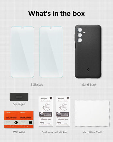 Essential Pack Back Cover with Screen Guard for Galaxy M35 (1 Sand Blast + 2 Screen Protector)