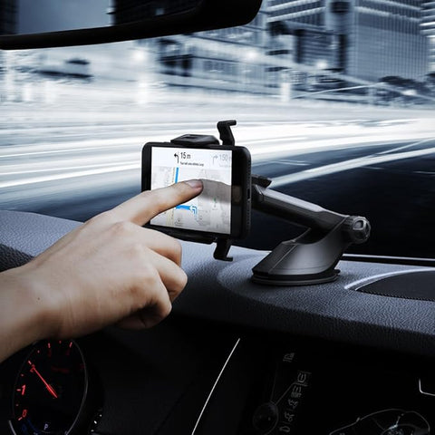 Kuel Signature TS35 (AP12T) Designed for Car Mobile Holder - Black (Leather, for phones upto 3.5 inches)