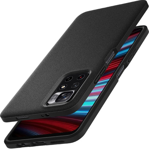Sand Blast Back Cover Case For Redmi Note 11T 5G / Redmi Note 11s / Poco M4 Pro 5G (TPU | Matte Black)