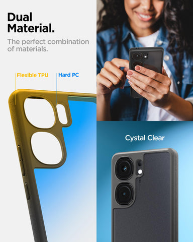 Sand Crystal Back Cover Case For iQOO Neo9 Pro (TPU + Poly Carbonate | Matte Black)