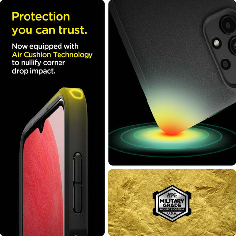 Sand Blast Back Cover Case For Galaxy A13 (TPU | Matte Black)