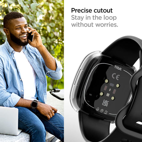 Ultra Hybrid Case Cover for Fitbit Versa 4 / Sense 2 - Crystal Clear (Watch not Included)