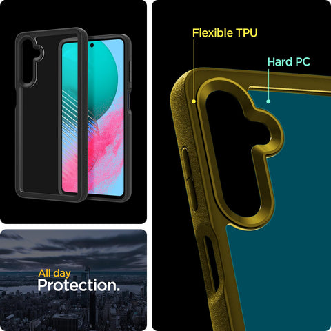 Sand Crystal Back Cover Case For Galaxy F54 5G/M54 5G (TPU + Poly Carbonate | Matte Black)