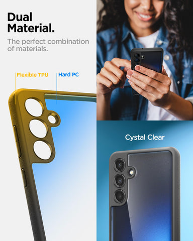 Sand Crystal Back Cover Case Galaxy M55 5G | F55 5G (TPU + Poly Carbonate | Matte Black)