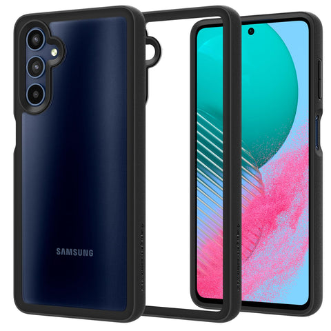 Sand Crystal Back Cover Case For Galaxy F54 5G/M54 5G (TPU + Poly Carbonate | Matte Black)