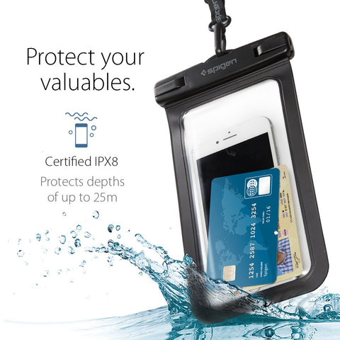Aqua Shield Waterproof Cover Case A600 (Mobile Device Upto 6.2") - Black (1P)