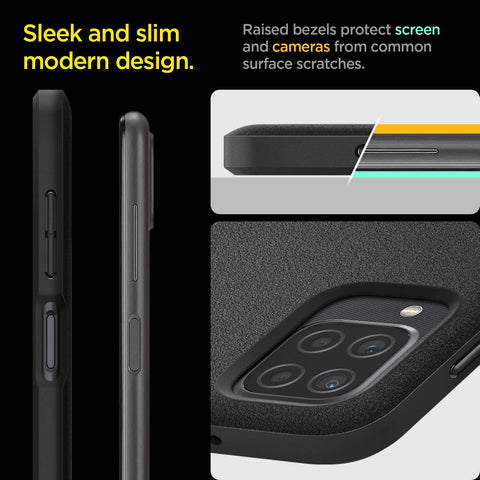 Sand Blast Back Cover Case Galaxy M12 | F12 | A12 (TPU | Matte Black)