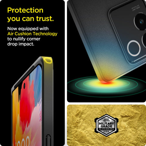 Essential® Sand Blast Back Cover Case For iQOO Z7 Pro 5G / Vivo T2 Pro 5G