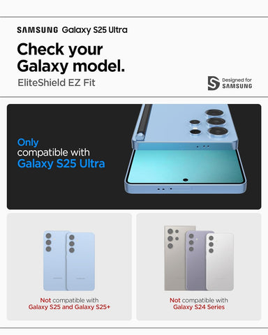 Galaxy S25 Series - EliteShield EZ Fit Screen Protector Guard - 2 Pack