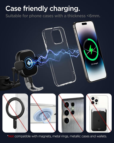 OneTap Pro Dashboard Car Mount | Fast Wireless Car Charger