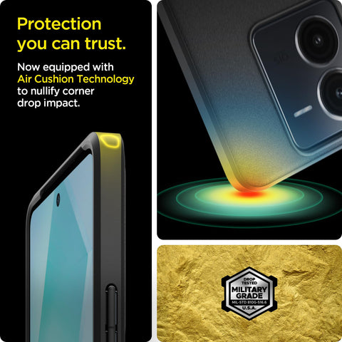 Sand Blast Back Cover Case For iQOO Z8 (TPU | Matte Black)