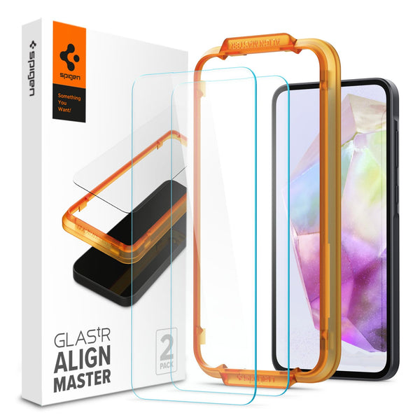 Alignmaster Tempered Glass For Galaxy A35 5G - 2 Pack