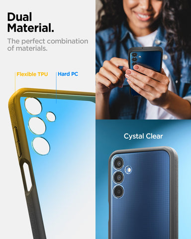 Sand Crystal Back Cover Case Galaxy M15 5G | F15 5G (TPU + Poly Carbonate | Matte Black)