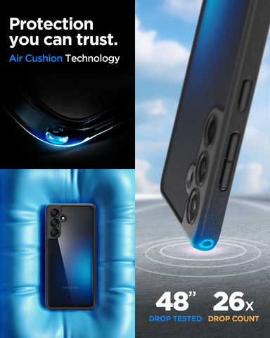 Sand Crystal Back Cover Case Galaxy M55 5G | F55 5G (TPU + Poly Carbonate | Matte Black)