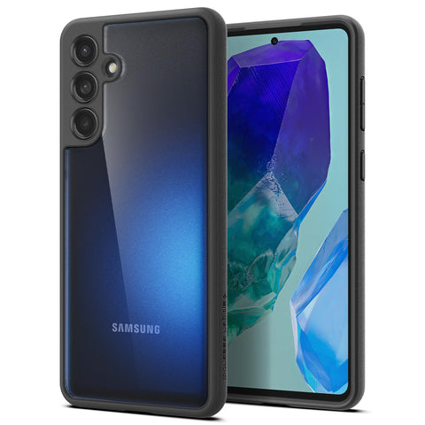 Sand Crystal Back Cover Case Galaxy M55 5G | F55 5G (TPU + Poly Carbonate | Matte Black)