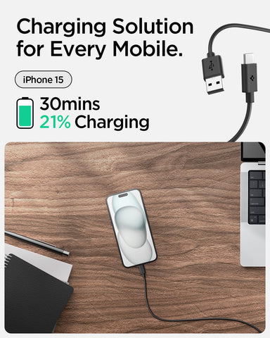 480Mbps USB-A to USB-C Fast Charging Cable USB 2.0 Max 3A (1m, 1.5m, 2m)