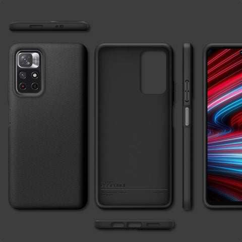 Sand Blast Back Cover Case For Redmi Note 11T 5G / Redmi Note 11s / Poco M4 Pro 5G (TPU | Matte Black)