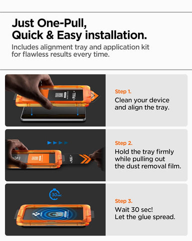 Spigen AlignMaster S Tempered Glass Screen Guard for Galaxy S25 Edge [3 Pack]