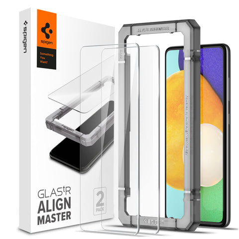 Tempered Glass With AlignMaster Screen Guard Protector For Galaxy A52 / Galaxy A52S - 2 Pack