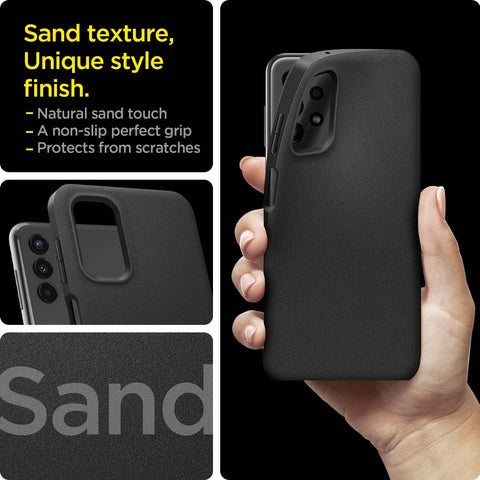 Sand Blast Back Cover Case For Galaxy A13 (TPU | Matte Black)