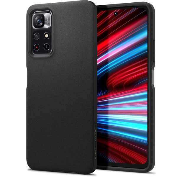 Sand Blast Back Cover Case For Redmi Note 11T 5G / Redmi Note 11s / Poco M4 Pro 5G (TPU | Matte Black)