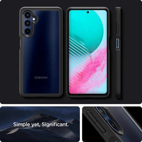 Sand Crystal Back Cover Case For Galaxy F54 5G/M54 5G (TPU + Poly Carbonate | Matte Black)